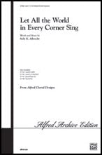 Let All the World in Every Corner Sing Three-Part Mixed choral sheet music cover Thumbnail